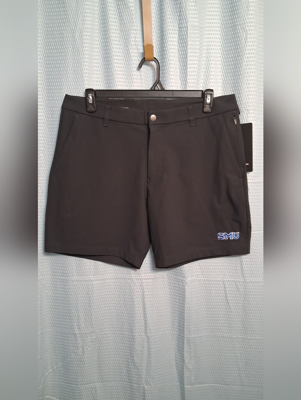 Lululemon SMU Embroidered Black Athletic Shorts